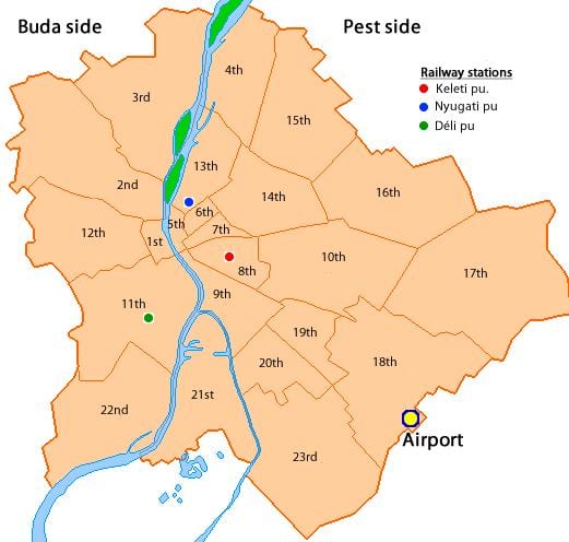 ಬುಡಾಪೆಸ್ಟ್ 8 ಜಿಲ್ಲೆಯ ನಕ್ಷೆ