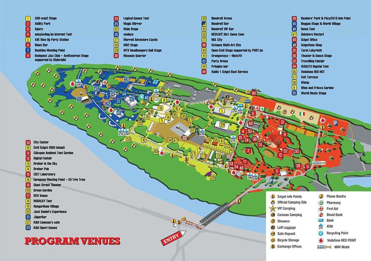 ನಕ್ಷೆ sziget ಬುಡಾಪೆಸ್ಟ್